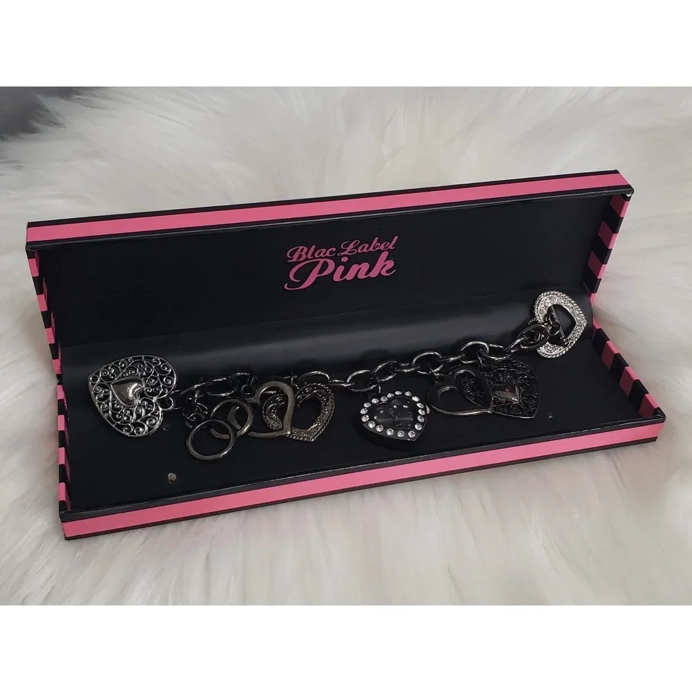 RARE! Y2K BLAC Label CHARM WATCH‎ HEART BRACELET baddie 90s 2000s rhinestones